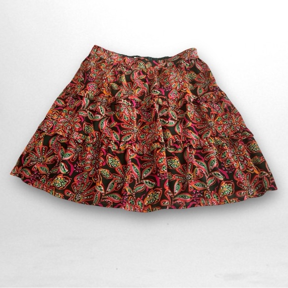 J. Crew Mini Tiered Paisley Elastic Waistband Multicolor Size Small - Picture 2 of 9